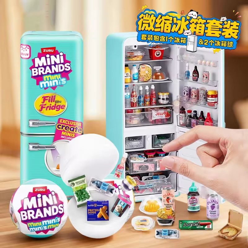 Play Kitchen Set - Mini geladeira de brinquedo com luzes