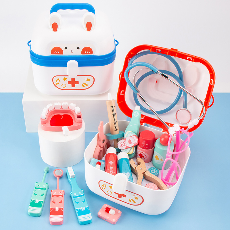 Kids Toys Doctor Set - Conjunto de Brinquedos de Médico Coelho