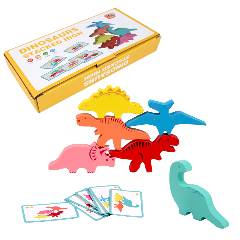 Wooden Blocks Stacking - Blocos de equilíbrio de madeira brinquedos