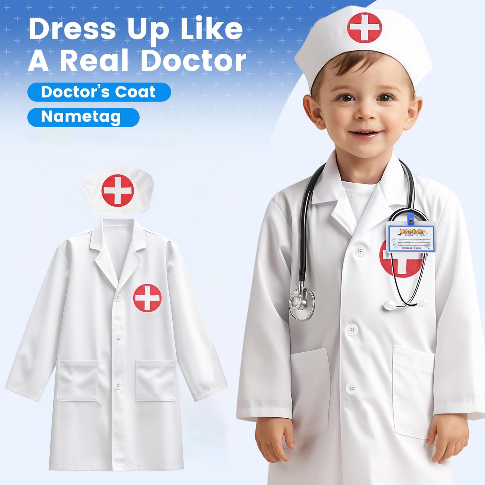 Kids Toys Doctor Set - Fantasia de Médico Infantil, Roupa de