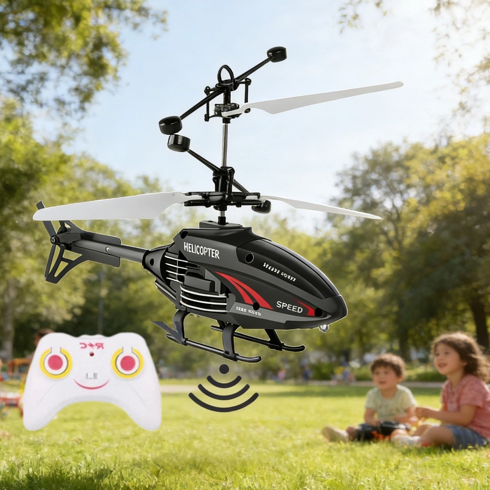 Kids Toys Helicopter - Brinquedo de helicóptero de indução recarregável