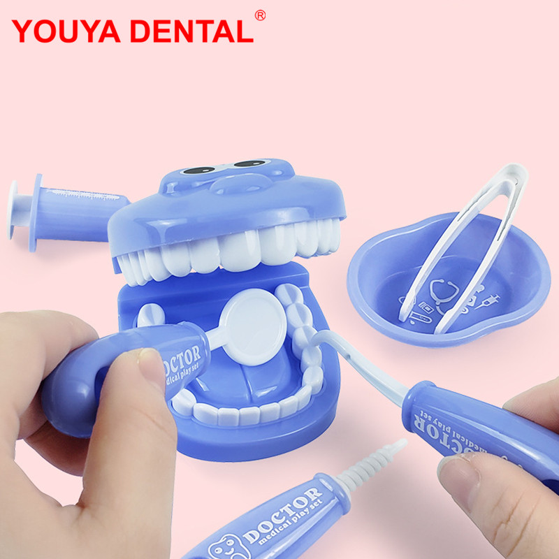 Kids Toys Doctor Set - 9 pçs kit dental brinquedo odontologia