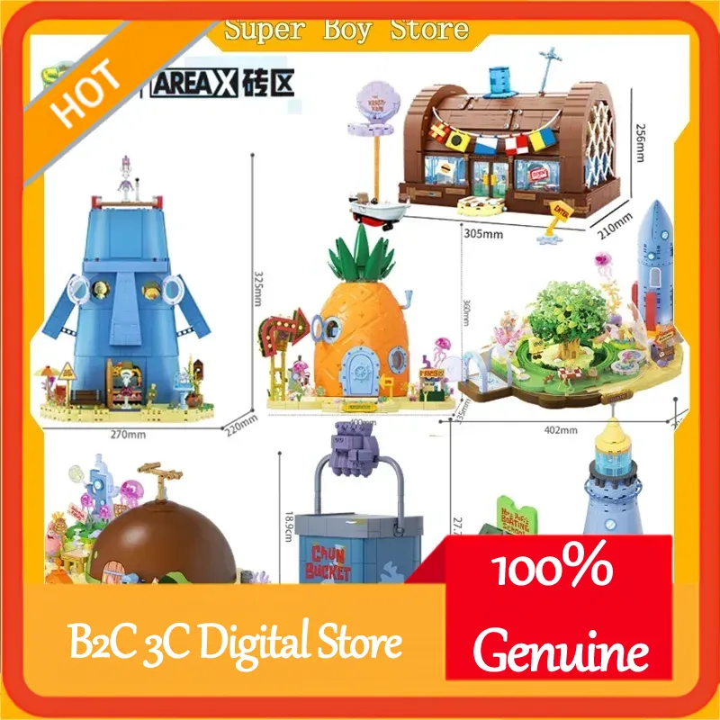 Blocos de Montar Areax Spongeb - Kids Toys China avaliação e preço