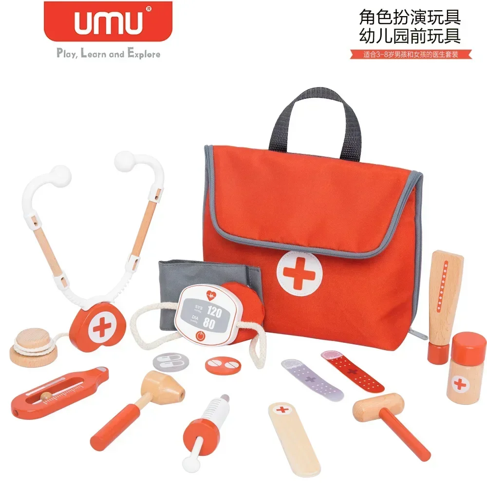 Crianças de madeira fingir jog - Kids Toys Doctor Set avaliação e preço