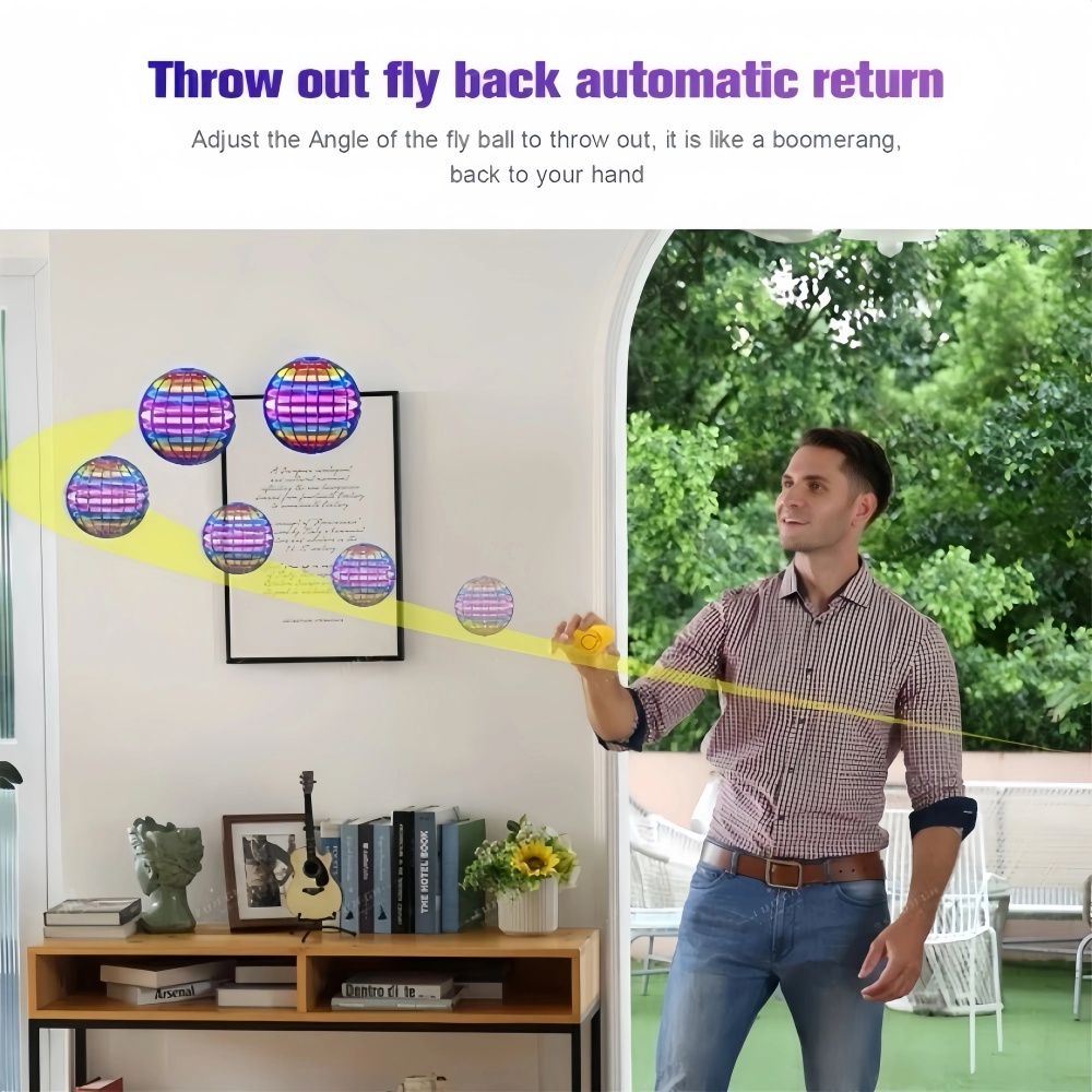 Orbe voador boomerang bola luz - Kids Toys Helicopter avaliação e preço