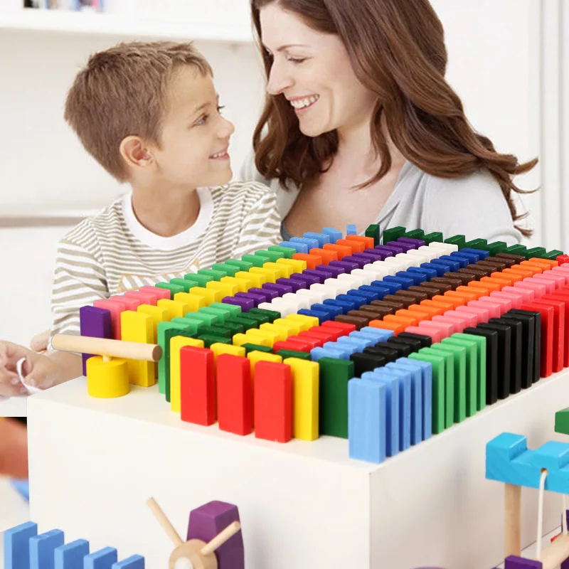 Montessori Wooden Rainbow Domi - Wooden Blocks Stacking avaliação e preço