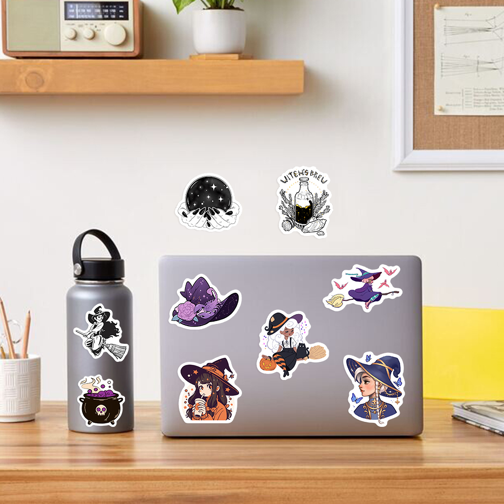 Adesivos de bruxa gótica, faça - Kids Toys Laptop avaliação e preço