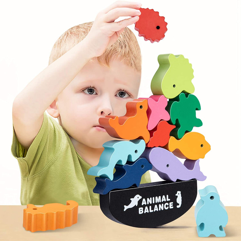 Novas crianças montessori bloc - Wooden Blocks Stacking avaliação e preço