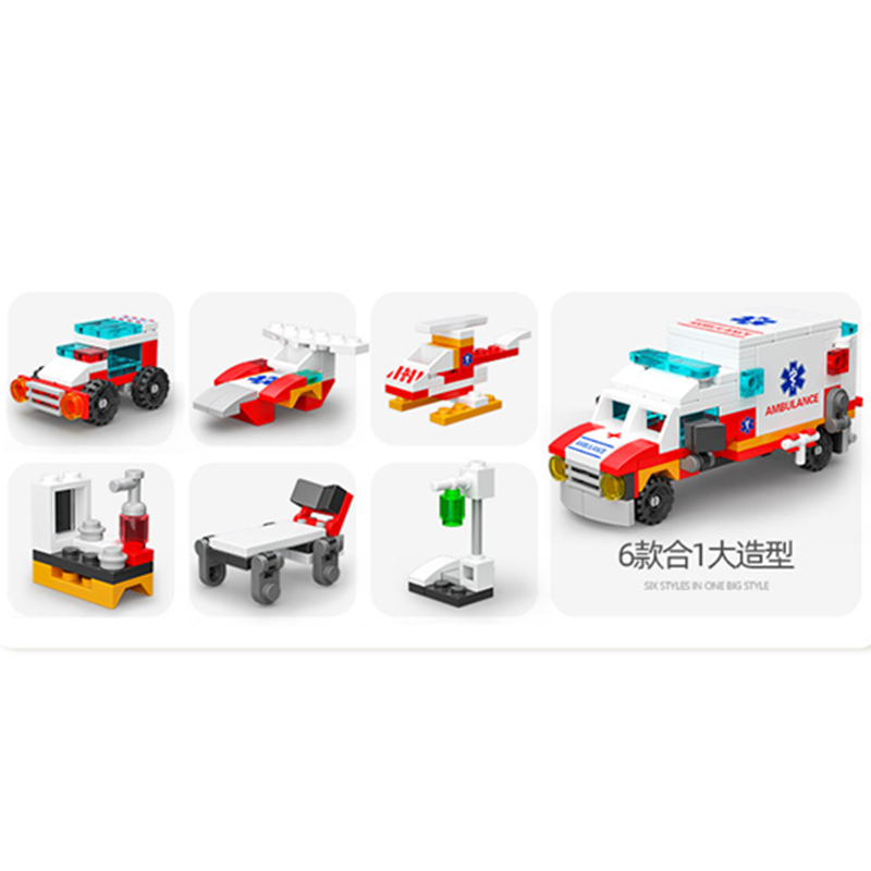 6 em 1 nova ambulância escolta - Kids Toys Doctor Set avaliação e preço