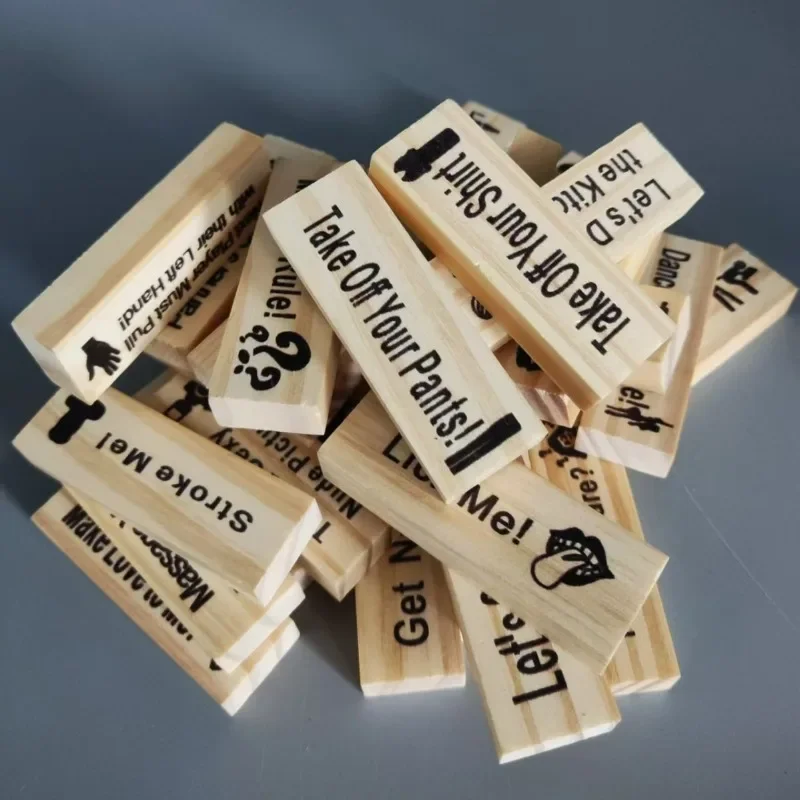 48 PCS Bloco Torre Jogo Casal  - Wooden Blocks Stacking avaliação e preço