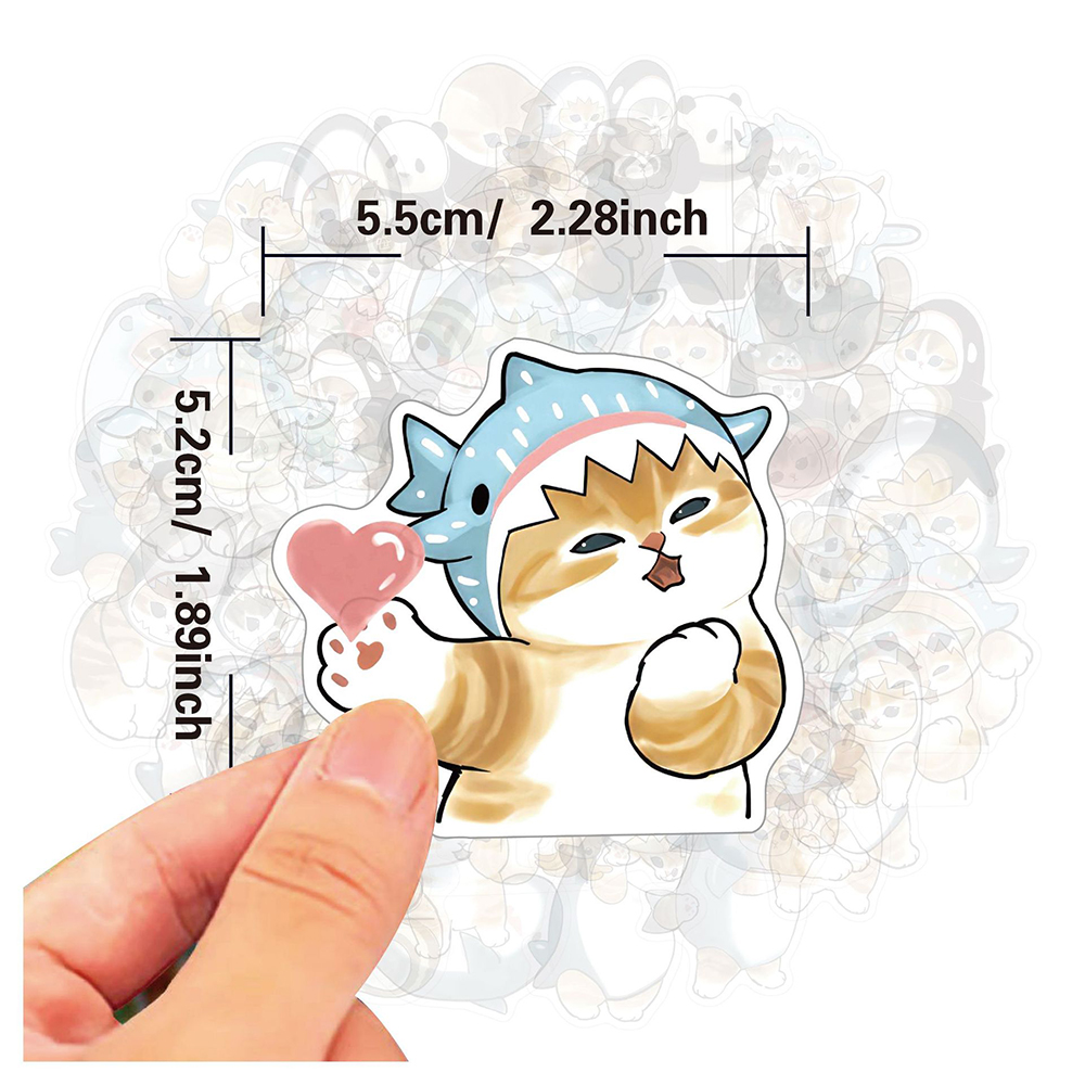 Engraçado Kawaii Cat Adesivos  - Kids Toys Laptop avaliação e preço