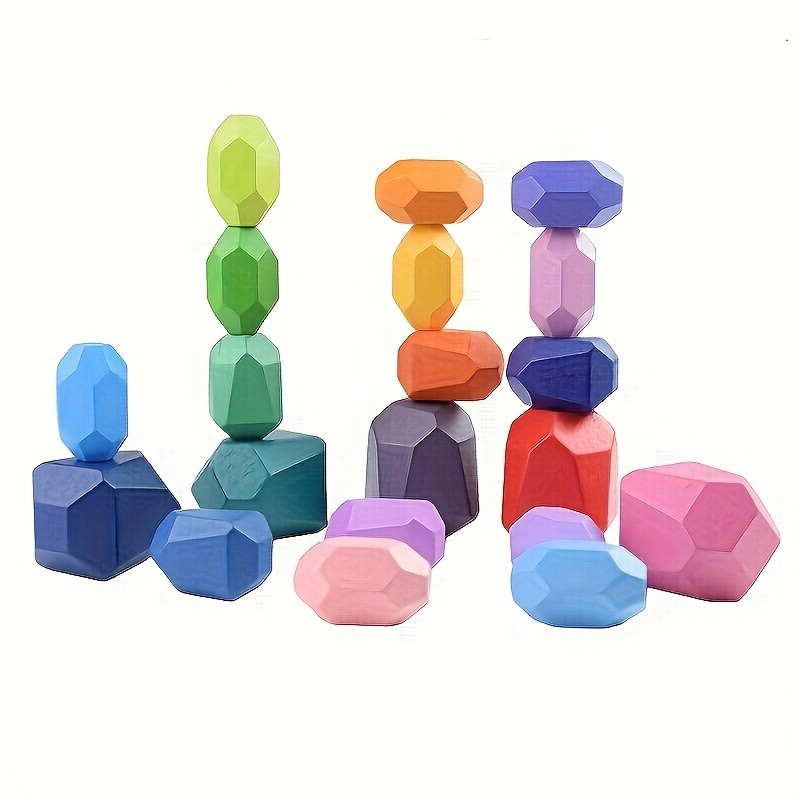 20 peças pedras de equilíbrio  - Wooden Blocks Stacking avaliação e preço