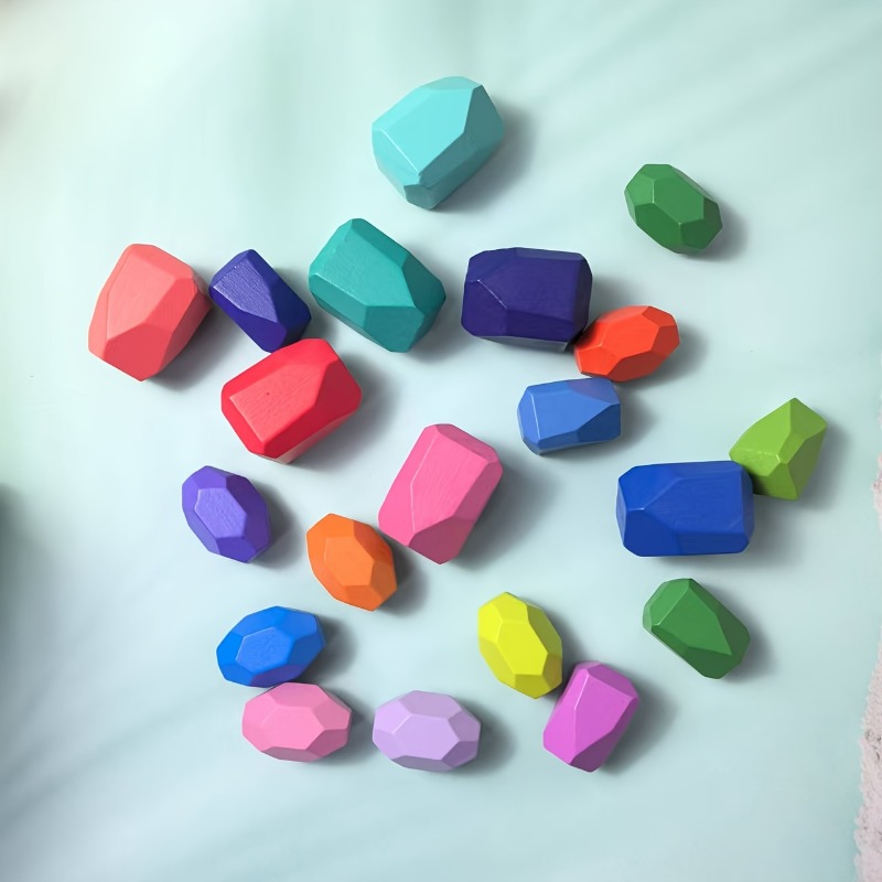 20 peças pedras de equilíbrio  - Wooden Blocks Stacking avaliação e preço