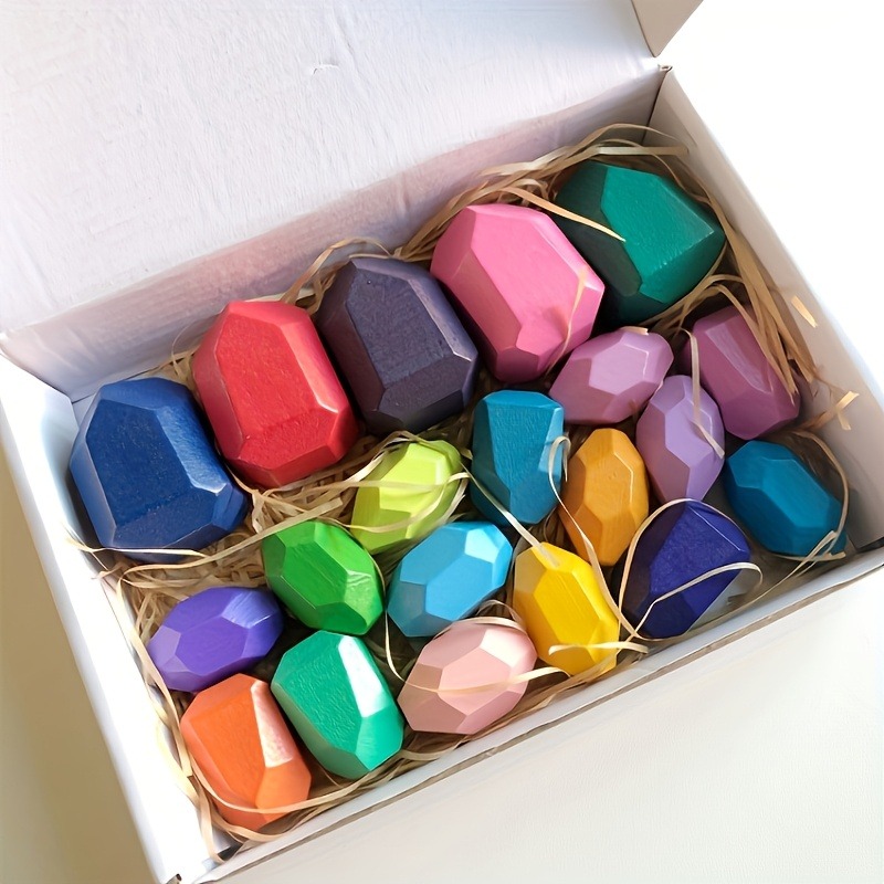 20 peças pedras de equilíbrio  - Wooden Blocks Stacking avaliação e preço