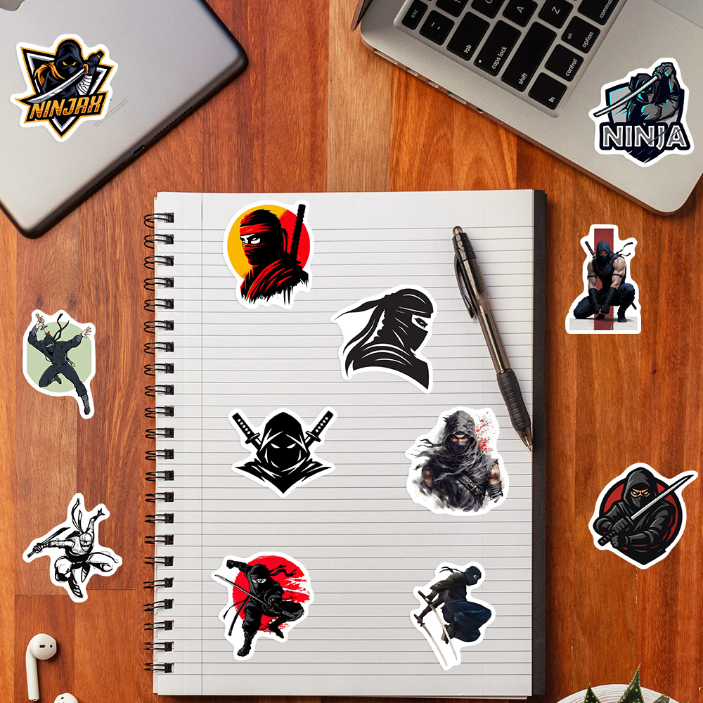 Adesivos de Ninja Japonês em V - Kids Toys Laptop avaliação e preço