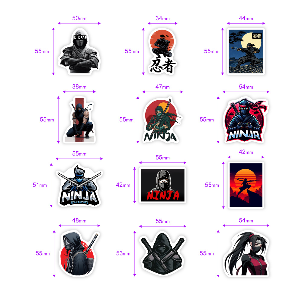 Adesivos de Ninja Japonês em V - Kids Toys Laptop avaliação e preço