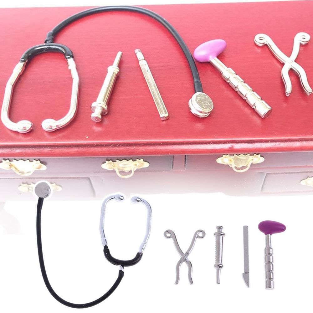 Dollhouse Miniature Stethoscop - Kids Toys Doctor Set avaliação e preço